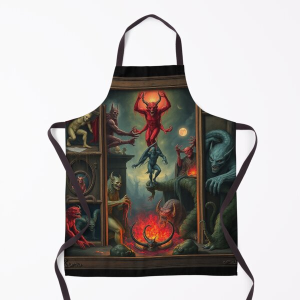Item preview, Depiction of the layers of Hell fantastical artwork designed and sold by Vintage Designs +.