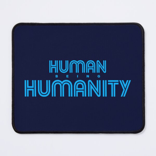 Item preview, Human Being Humanity Words Art in Blue Colour designed and sold by activlifewear.