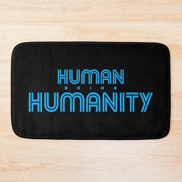 Item preview, Human Being Humanity Words Art in Blue Colour designed and sold by activlifewear.