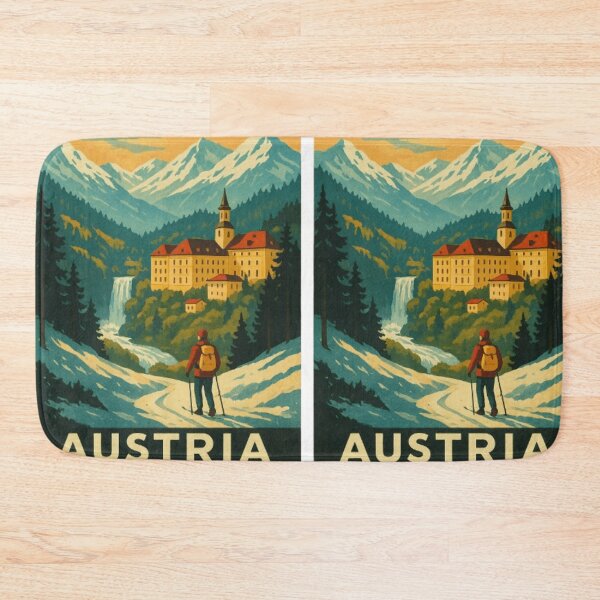 Item preview, “Vintage Bad Gastein Austria Travel Poster – Alpine Ski & Spa Town” ________________________________________ designed and sold by kunsuriyapaisan Paranee.
