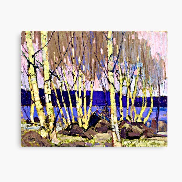 Tom Thomson - Evening, Canoe Lake, famous artwork Canvas Print