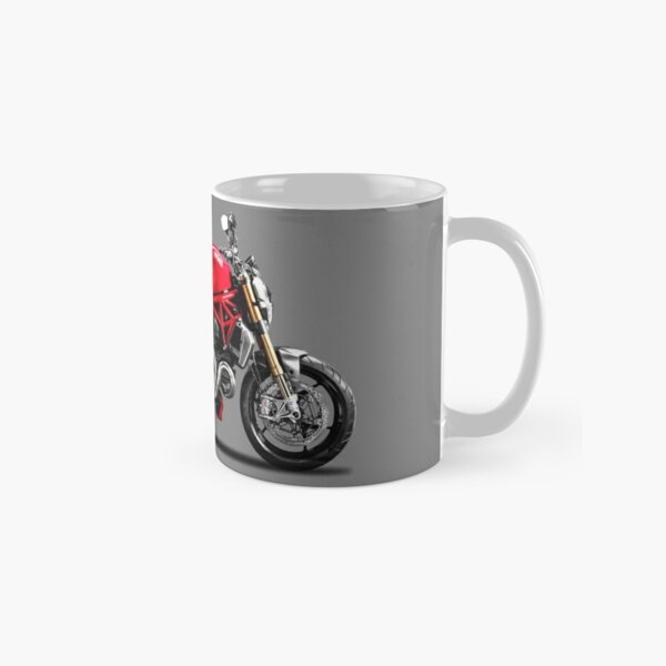  KillerBeeMoto: 11 Oz Coffee Mug Moto Lady's Custom Ducati  Monster Pandora Cafe Racer On White Coffee Mug : Handmade Products
