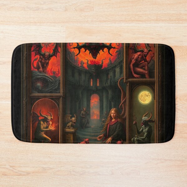 Item preview, Depiction of the layers of Hell fantastical artwork designed and sold by Vintage Designs +.