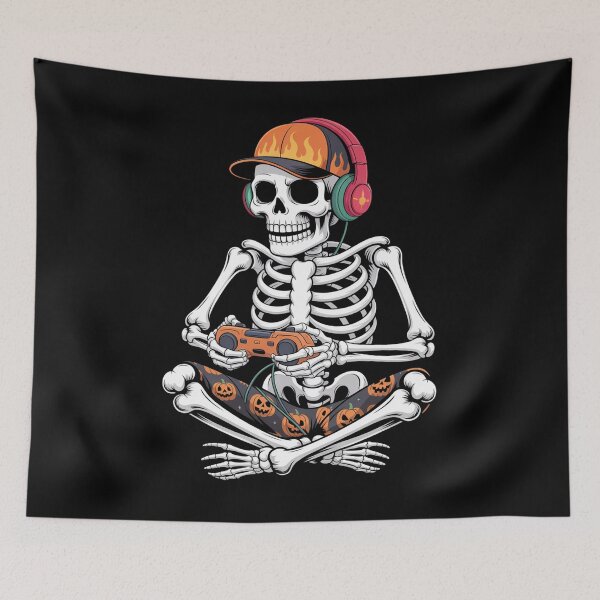 Item preview, Skeleton Gamer Headphone Halloween designed and sold by Patricsselin.