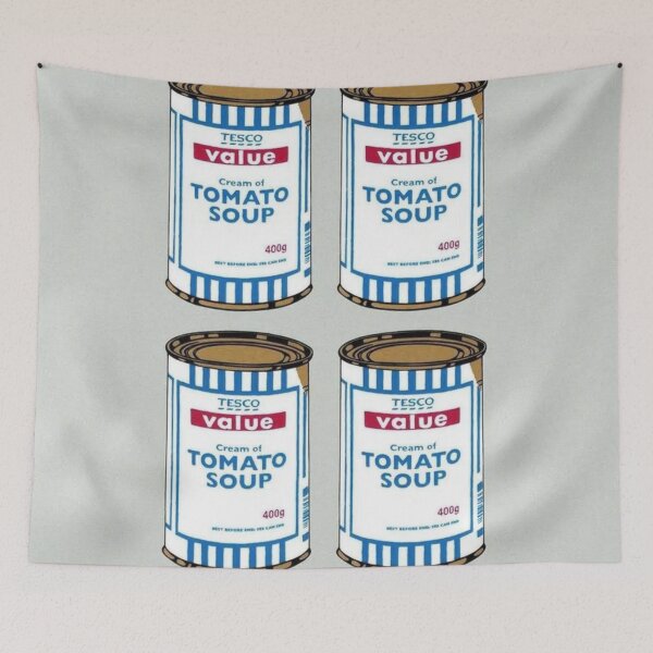 Item preview, Soup Cans Quad (grey Paper) By Banksy designed and sold by ALIONAMER.