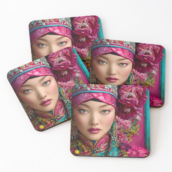 Item preview, Vibrant Traditional Attire with Floral Background designed and sold by Artessie.