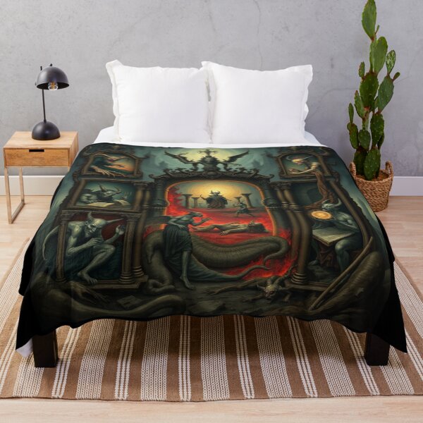 Item preview, Depiction of the layers of Hell fantastical artwork designed and sold by Vintage Designs +.