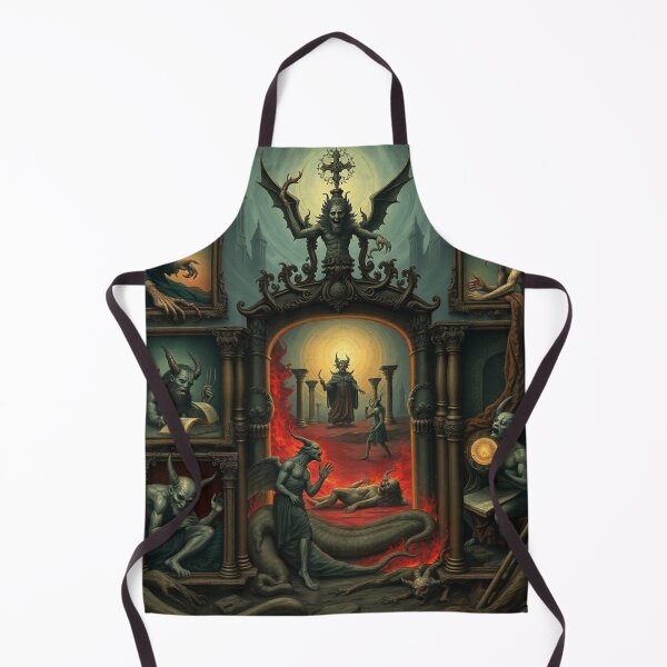 Item preview, Depiction of the layers of Hell fantastical artwork designed and sold by Vintage Designs +.