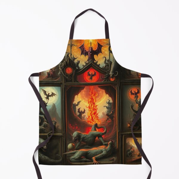 Item preview, Depiction of the layers of Hell fantastical artwork designed and sold by Vintage Designs +.