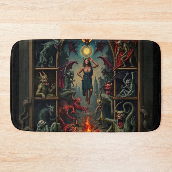 Item preview, Depiction of the layers of Hell fantastical artwork designed and sold by Vintage Designs +.