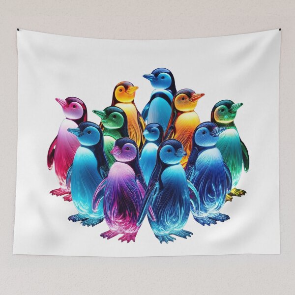 Item preview, Glowing Cute Penguins designed and sold by GloriousArtSKD.
