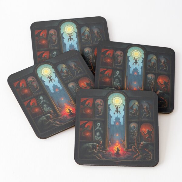 Item preview, Depiction of the layers of Hell fantastical artwork designed and sold by Vintage Designs +.