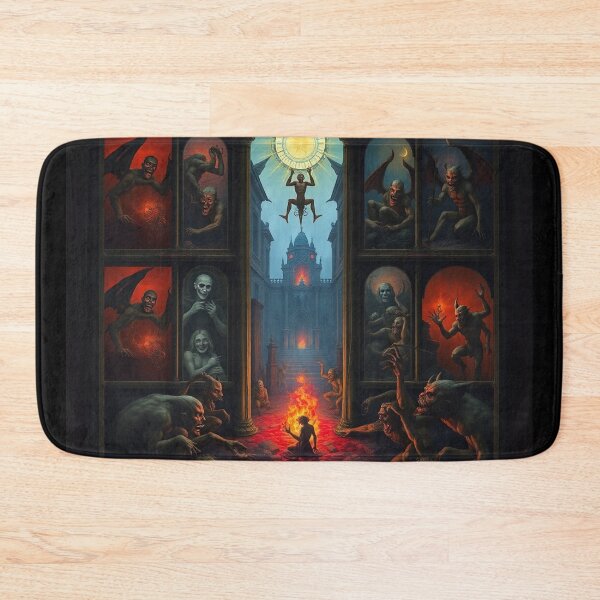 Item preview, Depiction of the layers of Hell fantastical artwork designed and sold by Vintage Designs +.