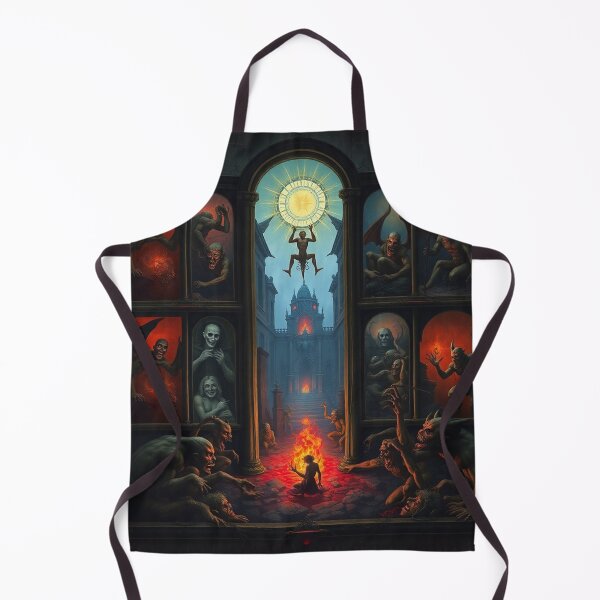 Item preview, Depiction of the layers of Hell fantastical artwork designed and sold by Vintage Designs +.