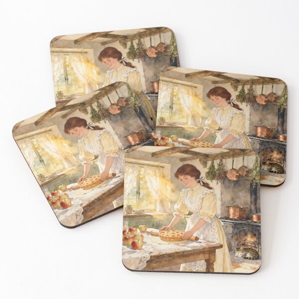 Item preview,  Enchanted English Cottage Making Apple Pie designed and sold by SoniaSarkali.