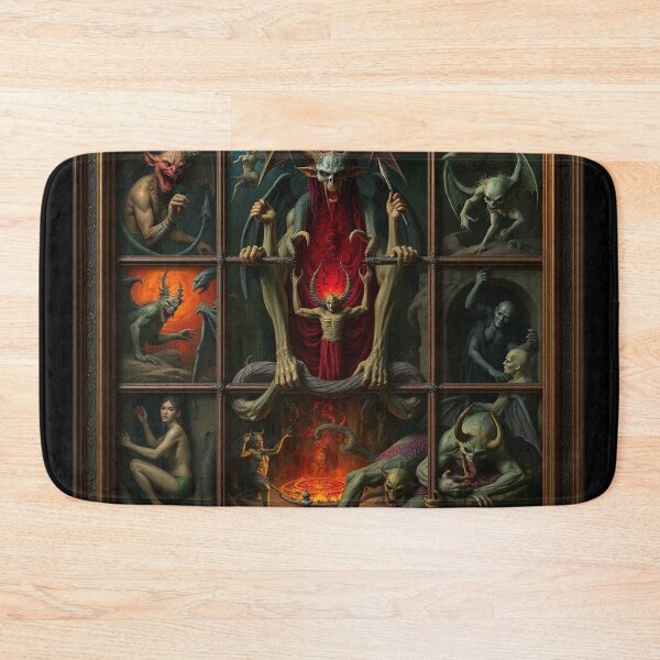 Item preview, Depiction of the layers of Hell fantastical artwork designed and sold by Vintage Designs +.