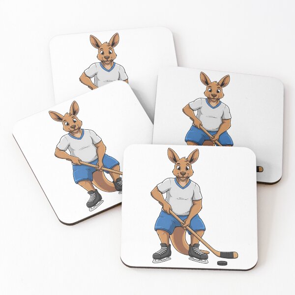 Item preview, Kangaroo Hockey Player Ice Sports Mascot designed and sold by k3rstman1.