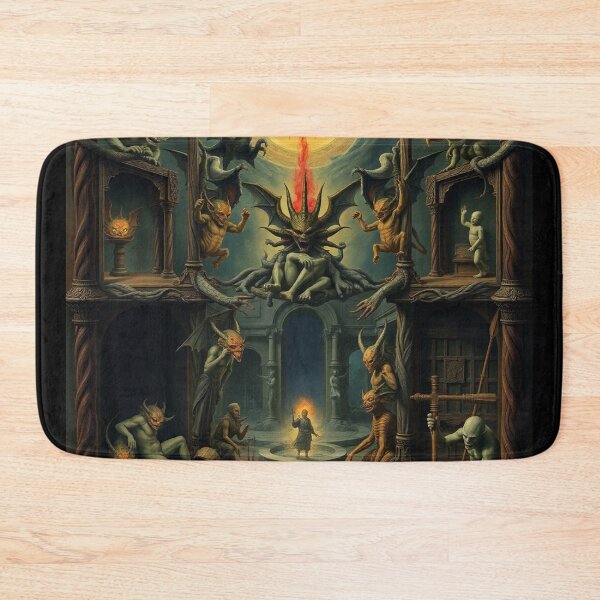 Item preview, Depiction of the layers of Hell fantastical artwork designed and sold by Vintage Designs +.