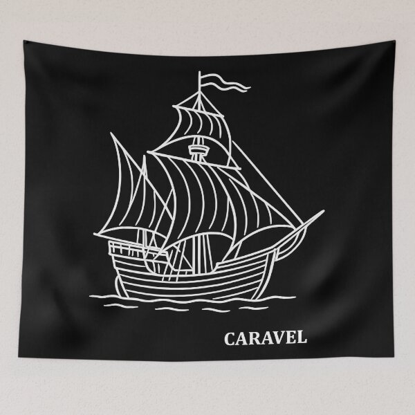 Item preview, Elegant Caravel Old Vessel Nautical Vintage Shapes Mania designed and sold by Shapes-Mania.