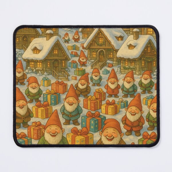 Item preview, Hidden object picture, winter landscape with dwarves, funny Christmas illustration designed and sold by Mauswohn.