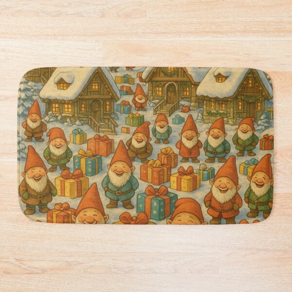 Item preview, Hidden object picture, winter landscape with dwarves, funny Christmas illustration designed and sold by Mauswohn.