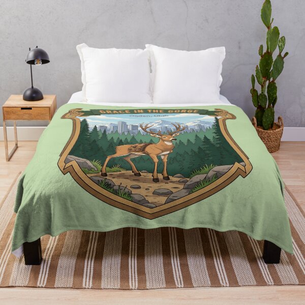 Item preview, Grace in the Gorge – Whimsical Deer Explorer in Ogden, Utah designed and sold by PostersMode.