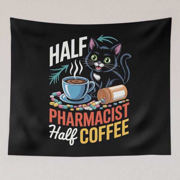 Item preview, Half Pharmacist Half Coffee Funny Pharmacist Coffee Lovers designed and sold by aidenpier.