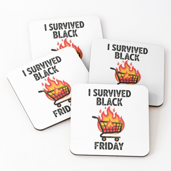Item preview, I Survived Black Friday Fiery Cart Graphic designed and sold by RGShirtWorks.