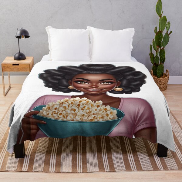 Item preview, Late Night Popcorn Bliss – Curly Hair Queen designed and sold by Lulunza.