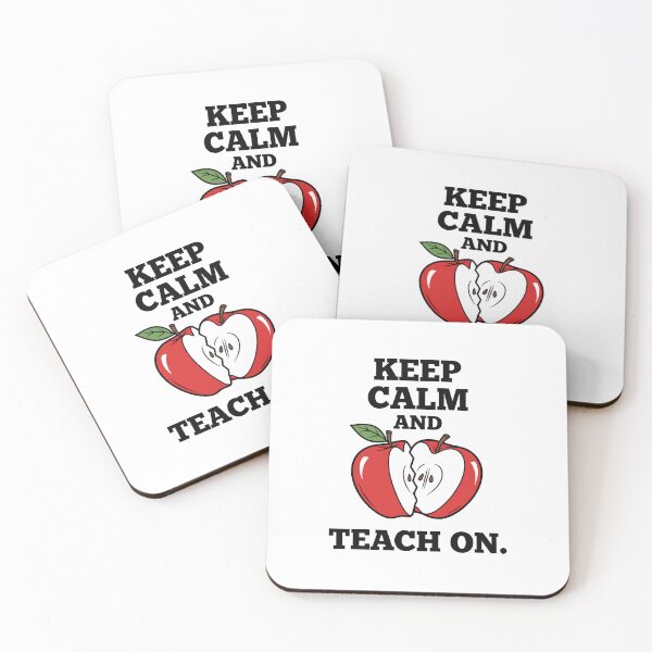 Item preview, Keep Calm and Teach On Red Apple Illustration designed and sold by RGShirtWorks.