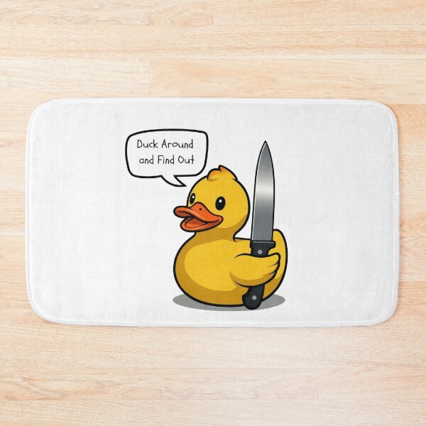 Item preview, Duck Around and Find Out – Funny Angry Rubber Duck Meme designed and sold by Nerd Army.