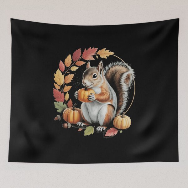 Item preview, Fall Squirrel squirrel Thanksgiving Fall Pumpkin designed and sold by VENOM0RIOT.