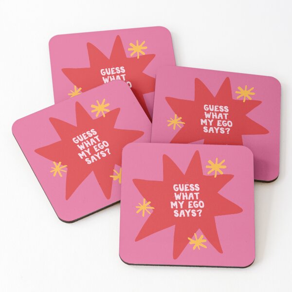 Item preview, Guess What My Ego Says Star Badge Funny Quote designed and sold by Dazzline Designs.