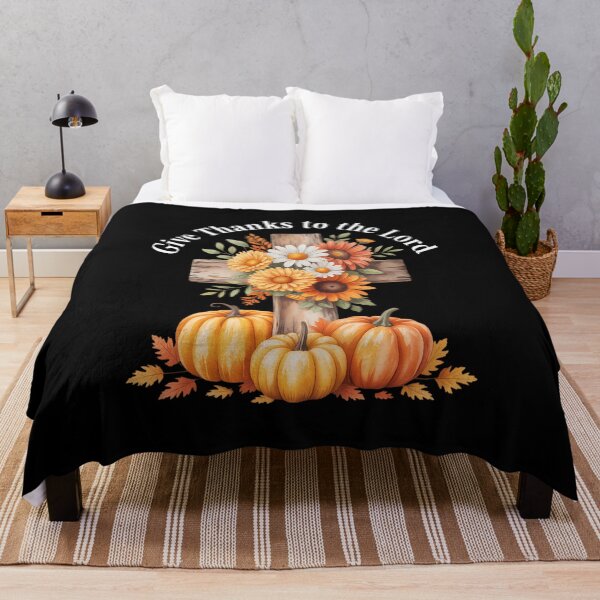 Item preview, Floral Fall Autumn Pumpkin Christian Give Thanks To The Lord designed and sold by VENOM0RIOT.