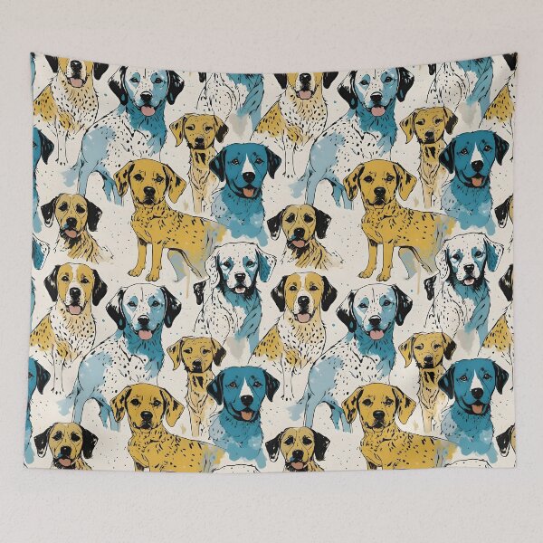 Item preview, Playful Puppy and Dog Breed Pattern designed and sold by Dream Garden.