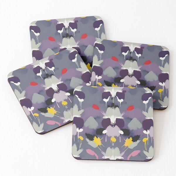 Item preview, Abstract Indigo and Plum Splatter Pattern designed and sold by Dream Garden.