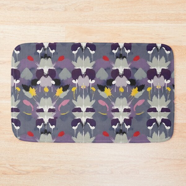 Item preview, Abstract Indigo and Plum Splatter Pattern designed and sold by Dream Garden.