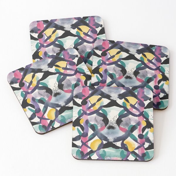 Item preview, Abstract Indigo and Plum Splatter Pattern designed and sold by Dream Garden.