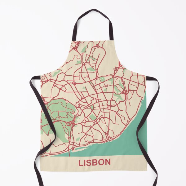 Item preview, Lisbon Map (Portugal) designed and sold by MapsByLeo.