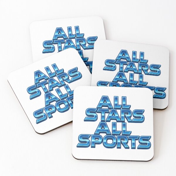 Item preview, All Stars All Sports -  Blue Chrome – Futuristic Metallic Sports Design designed and sold by GREEN6437.