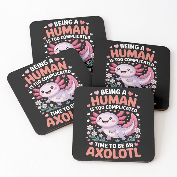 Aperçu de l'œuvre L'humain est trop compliqué (blague drôle) pour être un axolotl créée et vendue par PeteHomenick.