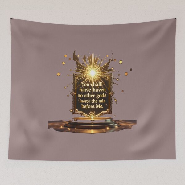 Item preview,  The First Commandment – Holy 3D Label ,  designed and sold by PaintMeWorld.