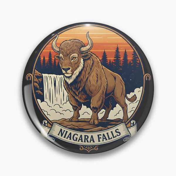 Item preview, Niagara Falls Bison – Majestic Wildlife Under Starry Skies designed and sold by PostersMode.