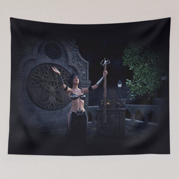 Item preview, Mystical Woman with Staff designed and sold by AnnArtshock.