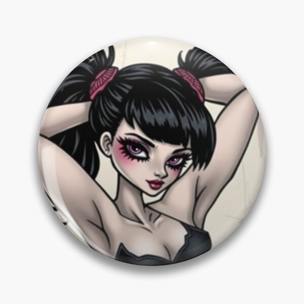 Item preview, Tattooed Goth Girl beautiful pinup poster art designed and sold by Vintage Designs +.