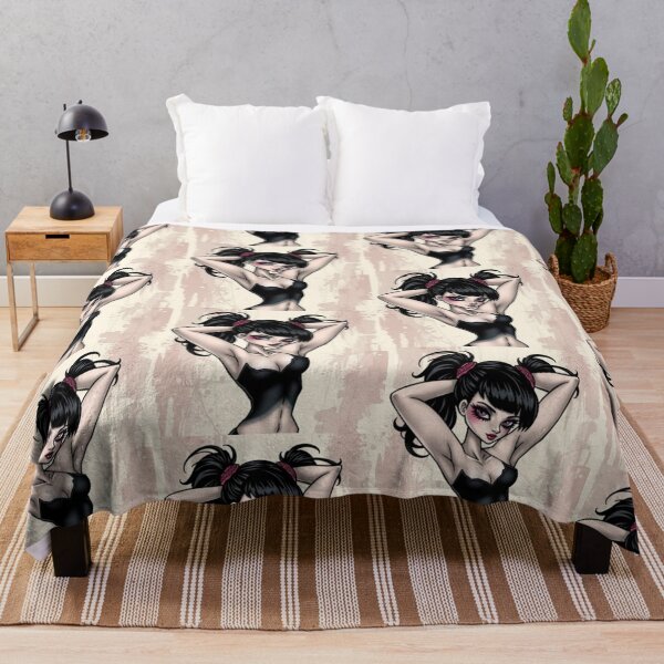 Item preview, Tattooed Goth Girl beautiful pinup poster art designed and sold by Vintage Designs +.