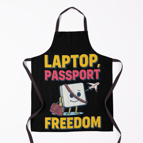 Item preview, Laptop, Passport, Freedom – Digital Nomad Travel Life designed and sold by WearTheArtx.
