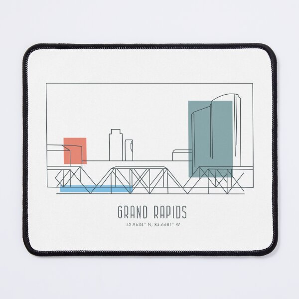Item preview, Grand Rapids, Michigan Travel Poster Style Art designed and sold by LambsPath.