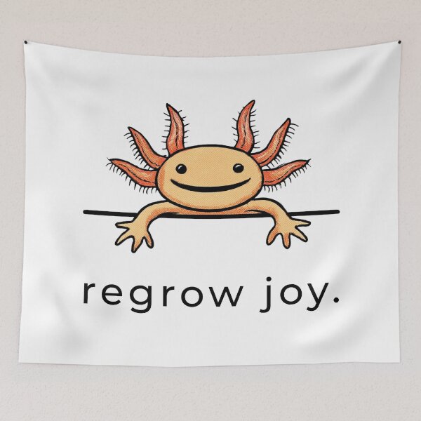 Item preview, Regrow Joy | Whimsical Axolotl Sketch with Healing Energy designed and sold by Softly Studio.