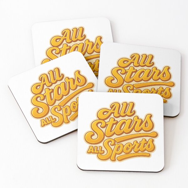 Item preview, All Stars All Sports - Gold Script Design – Vintage Athletic Style designed and sold by GREEN6437.